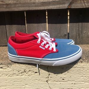 Vans, blue and red, men’s 7.5